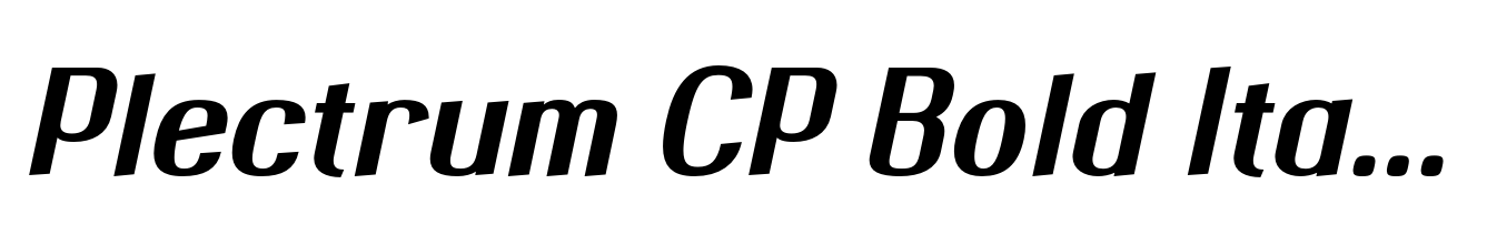 Plectrum CP Bold Italic
